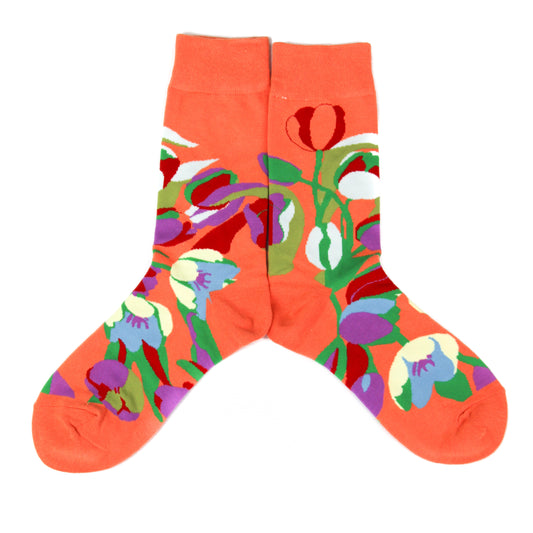 Flowers on peach design by Lucky Pair