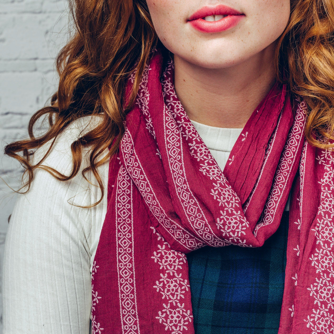 Kelly Snowflake Christmas Scarf