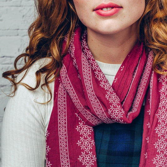 Kelly Snowflake Christmas Scarf