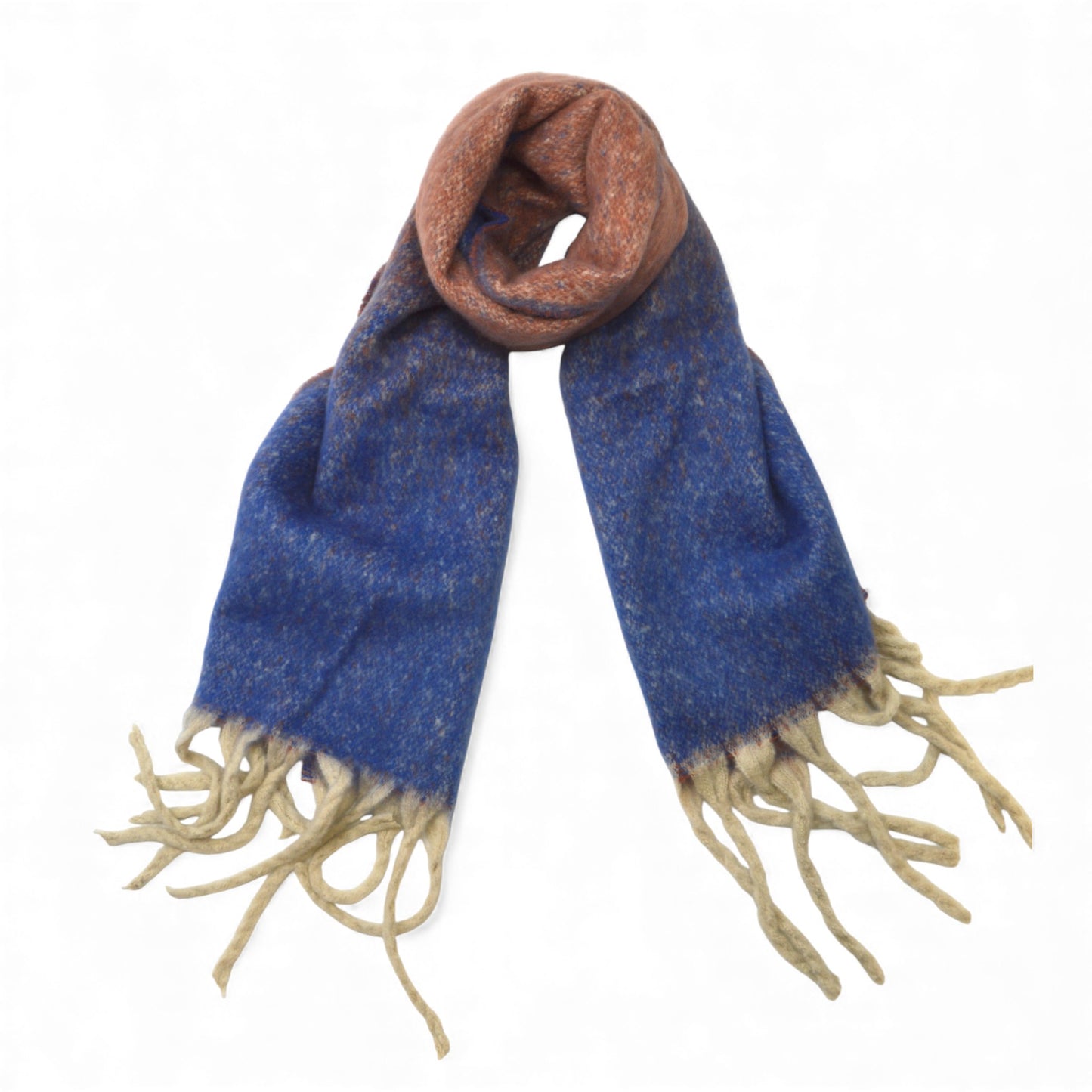 Women’s Two-Tone Blue & Pink Winter Scarf – Hazel & Pip