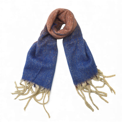Women’s Two-Tone Blue & Pink Winter Scarf – Hazel & Pip