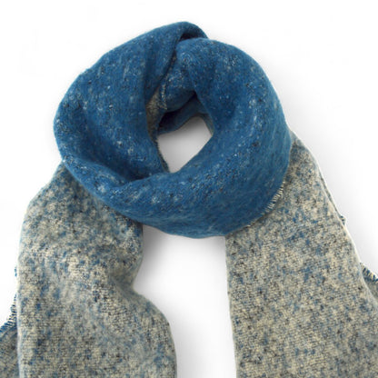Women’s Two-Tone Soft Blue & Grey Winter Scarf – Hazel & Pip