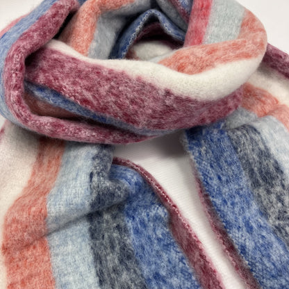 Women’s Winter Scarf – Soft Multi Stripe Pattern – Hazel & Pip
