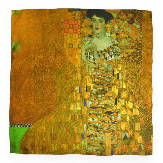 Silk Scarf with collectable tin – 100% Mulberry Twill Silk, featuring iconic artists by Cafe Couture