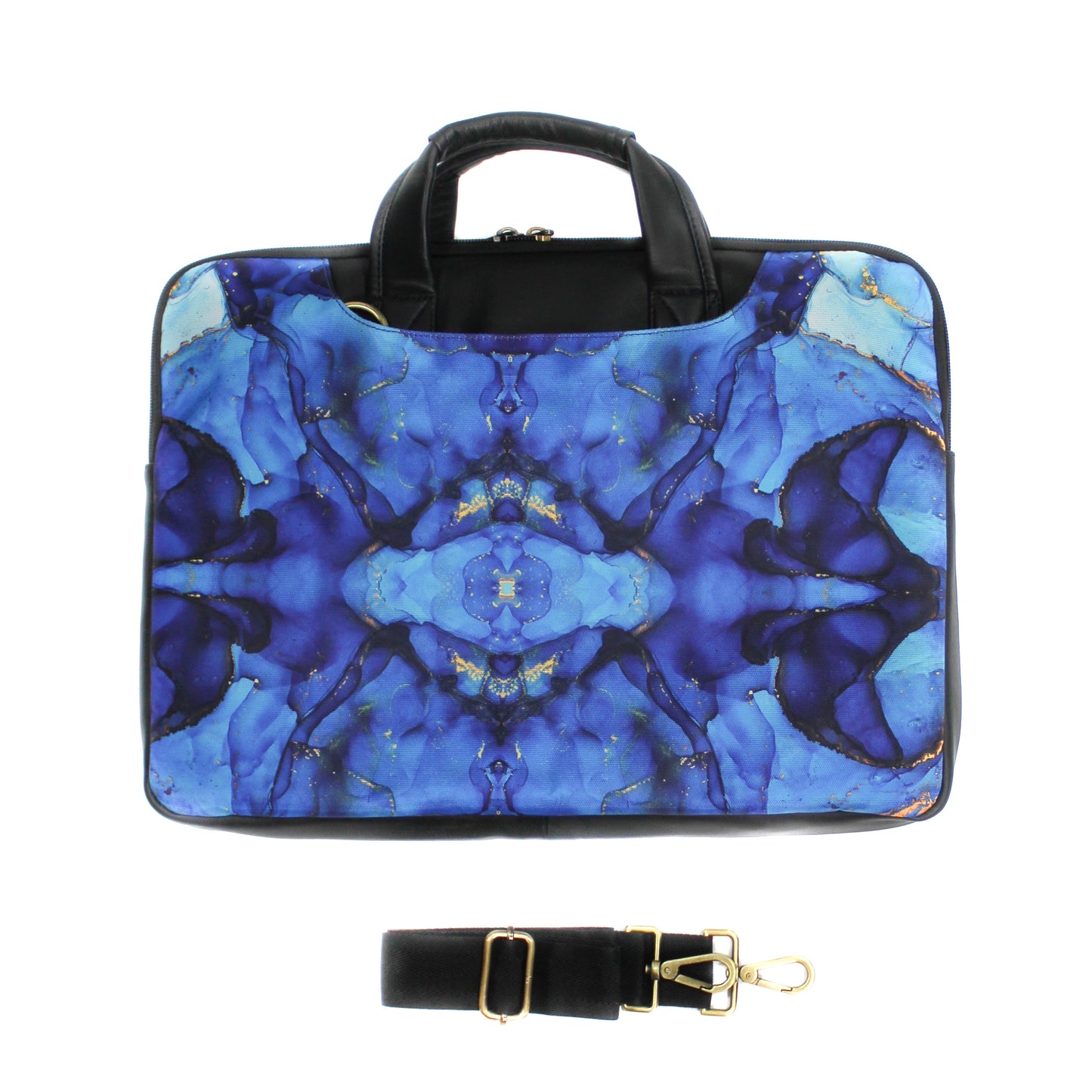 Printed Canvas Laptop Briefcase Bag