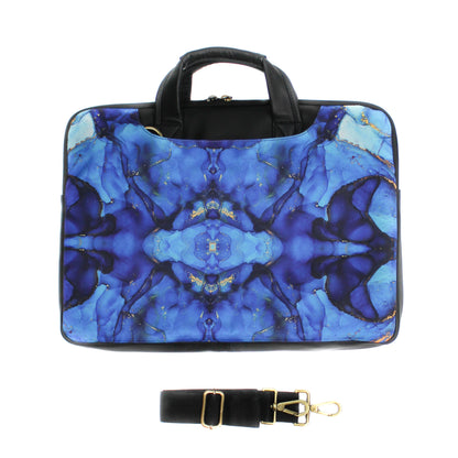 Printed Canvas Laptop Briefcase Bag