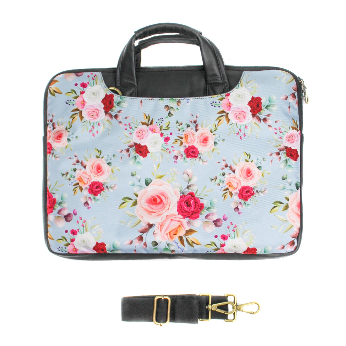 Printed Canvas Laptop Briefcase Bag