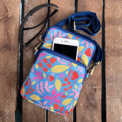 Printed Canvas Phone Bag