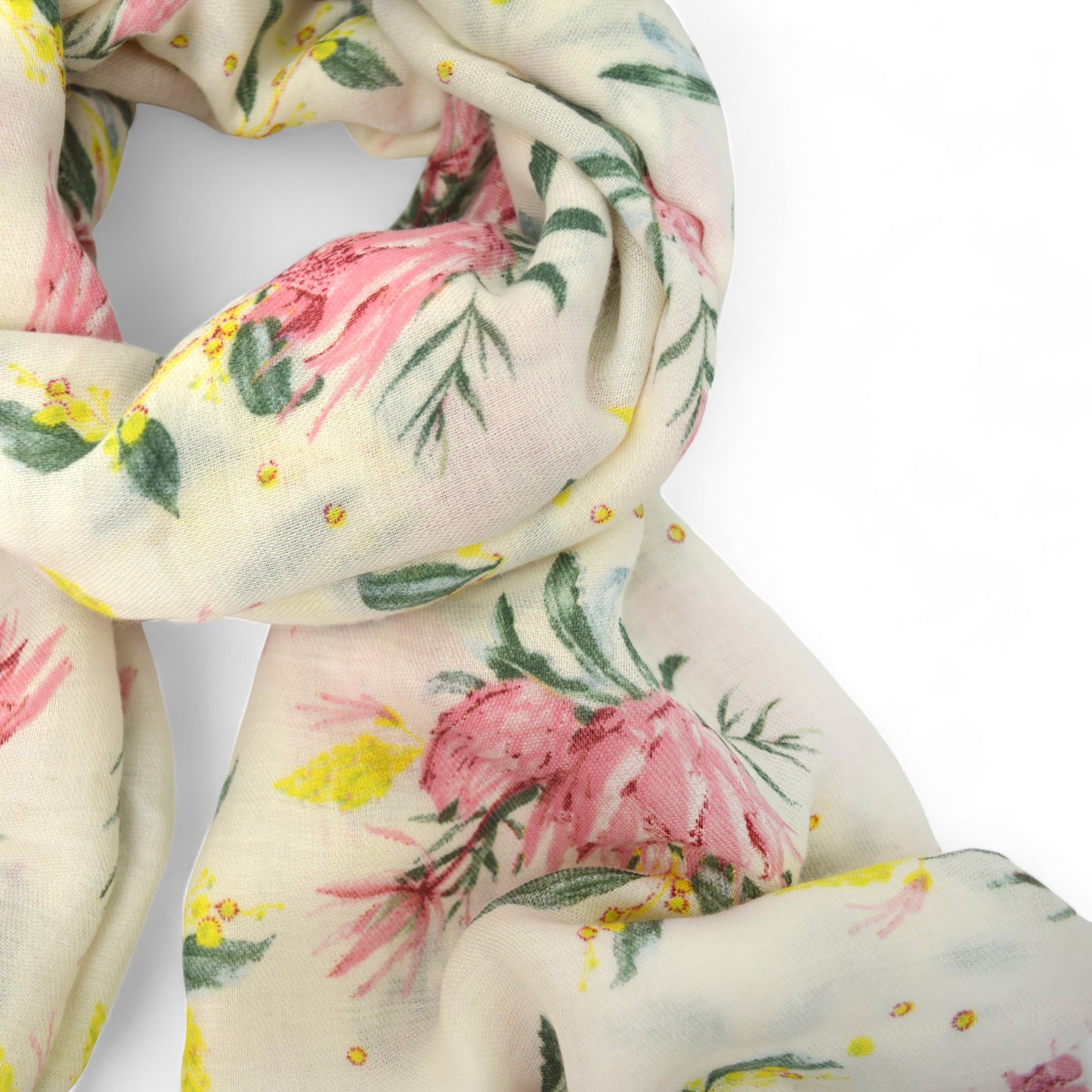 Wenna Vintage Floral Cream Scarf