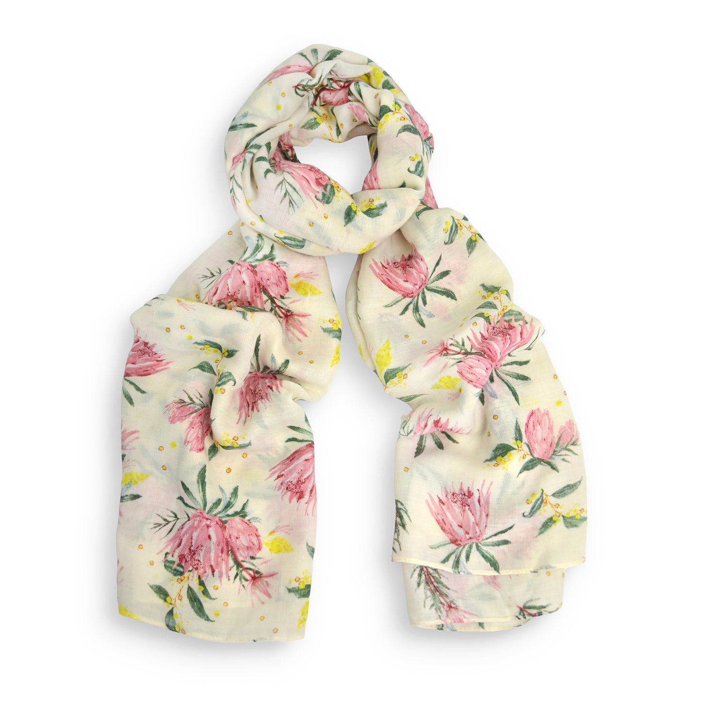 Wenna Vintage Floral Cream Scarf