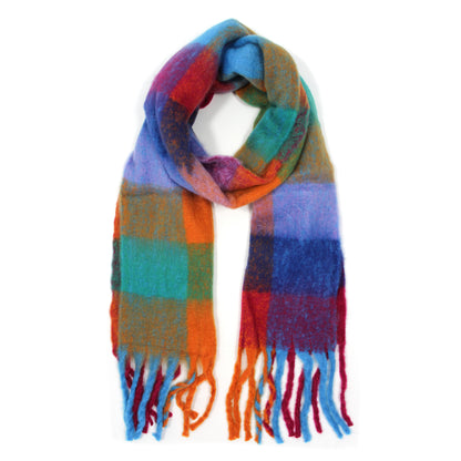 Women’s Soft Rainbow Check Winter Scarf - Hazel & Pip