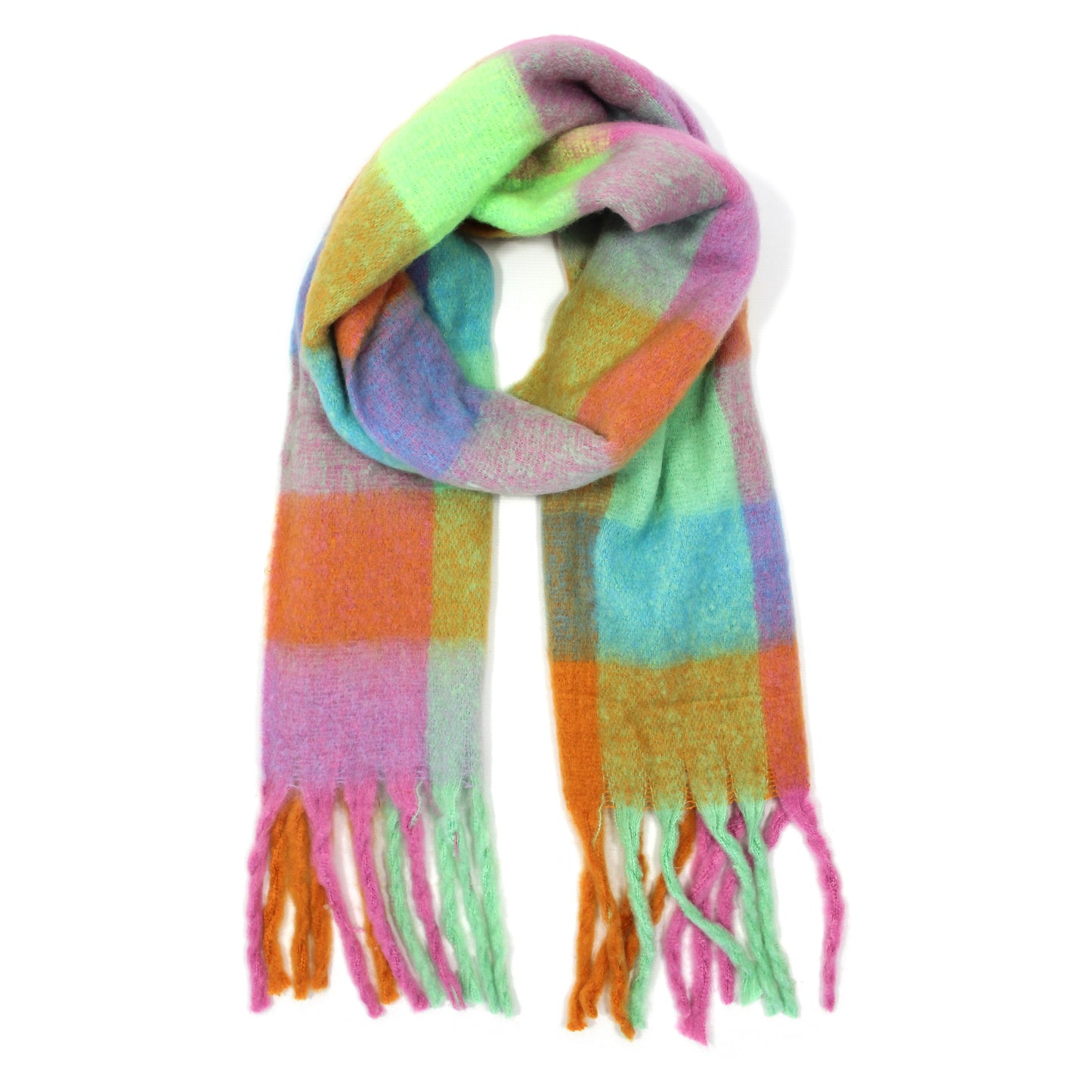 Cosy Check Colour Scarf