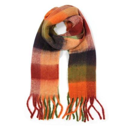 Women’s Soft Rainbow Check Winter Scarf - Hazel & Pip