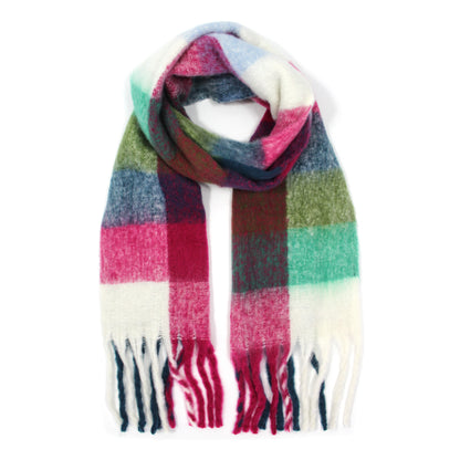 Women’s Soft Rainbow Check Winter Scarf - Hazel & Pip