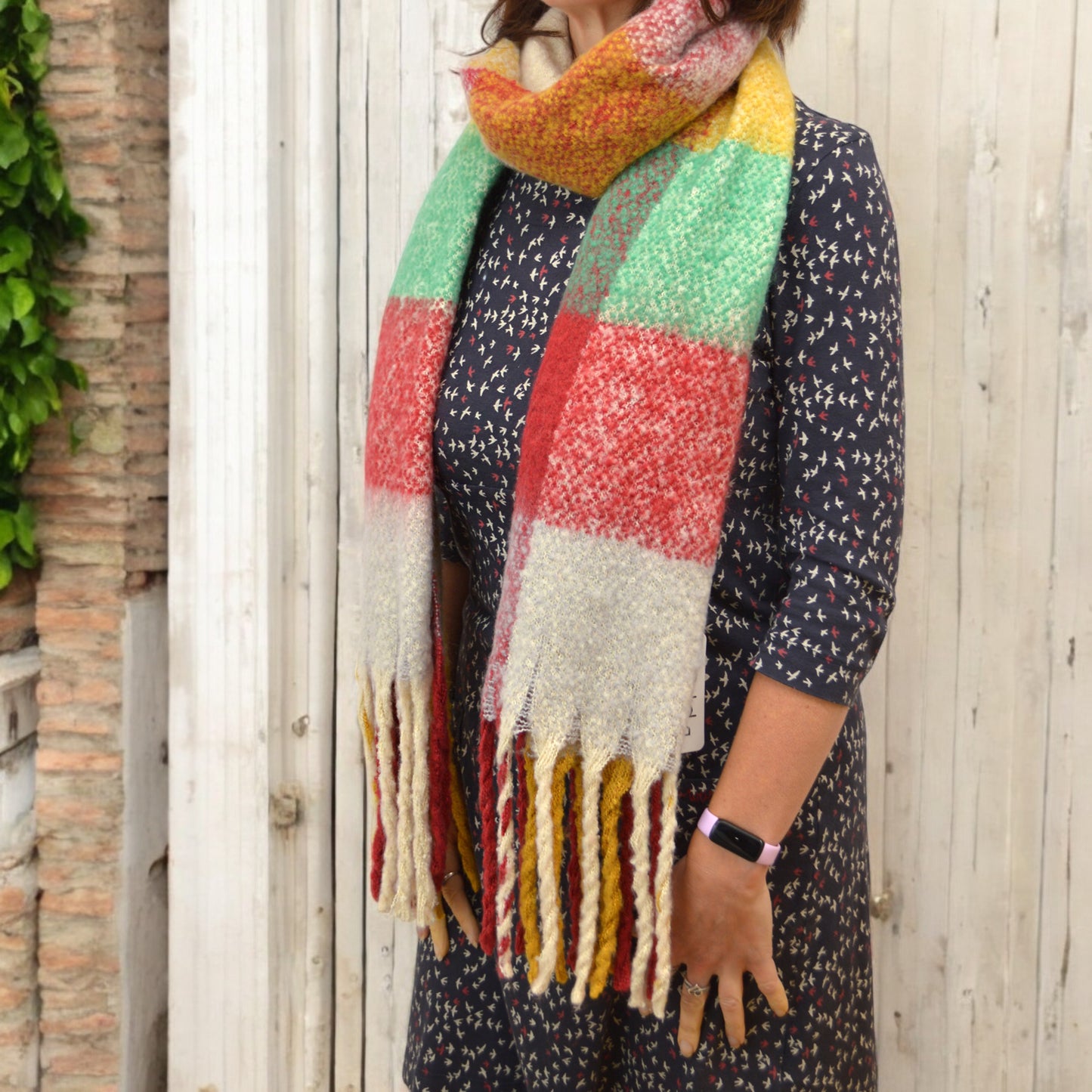 Charlie Soft Colourful Check Scarf