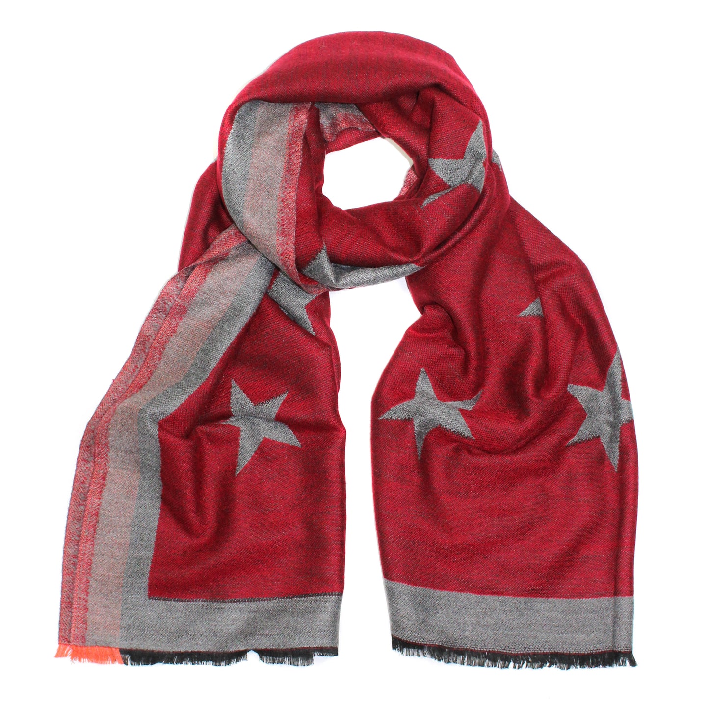 Reversible Star Woven Fashion Scarf