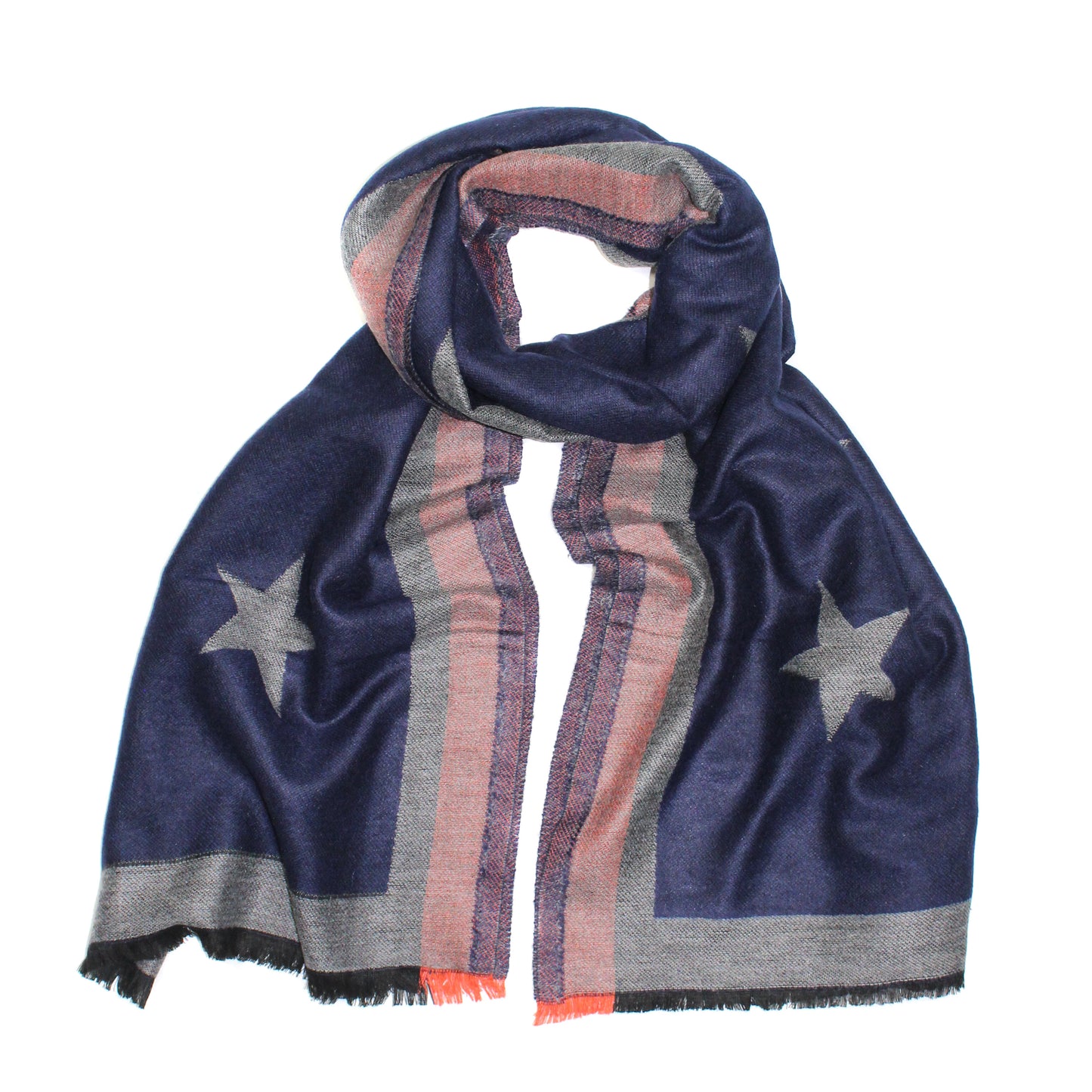 Reversible Star Woven Fashion Scarf