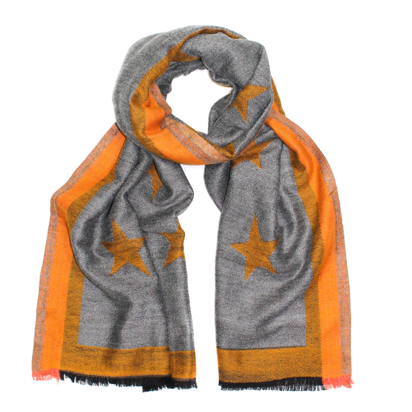 Reversible Star Woven Fashion Scarf