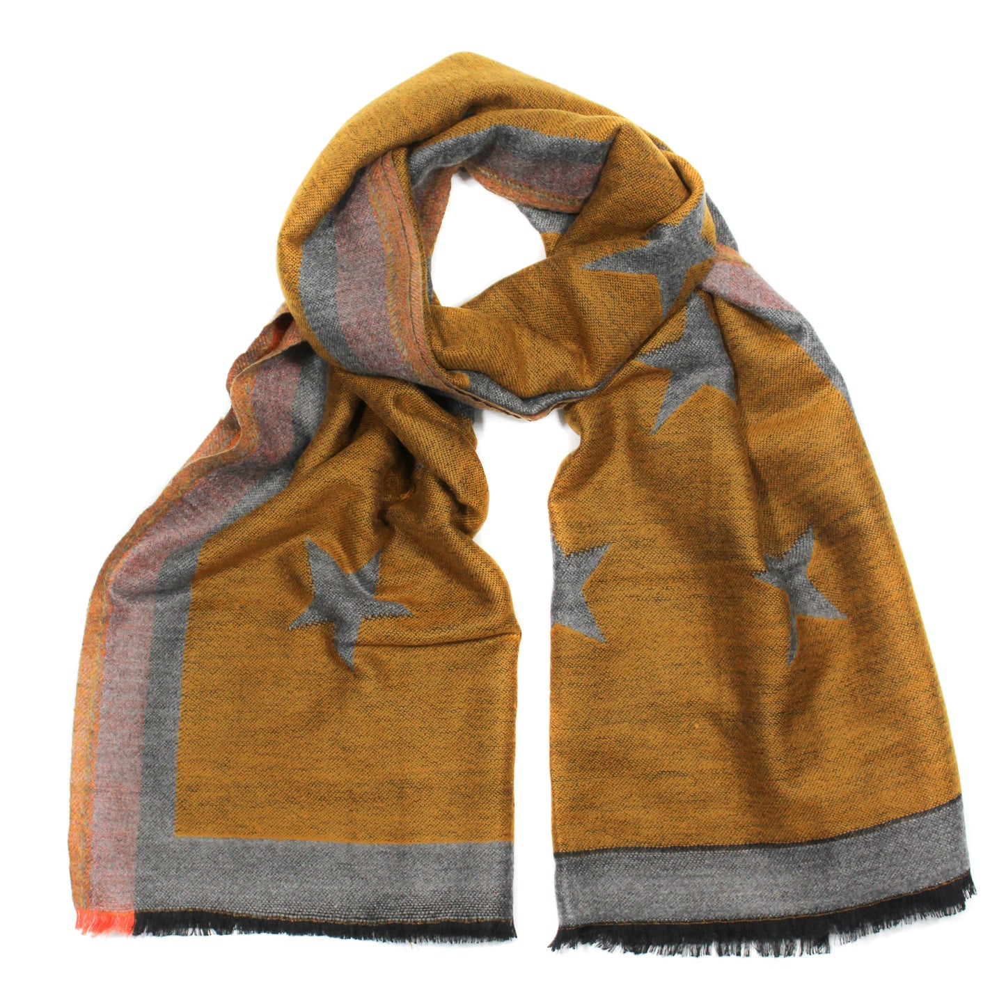 Reversible Star Woven Fashion Scarf