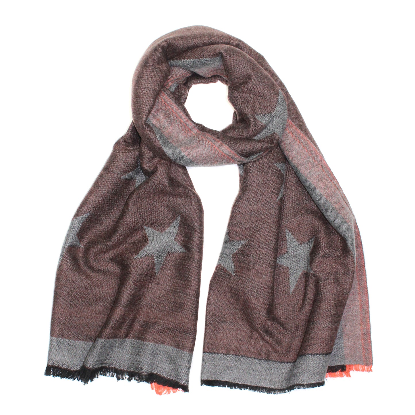 Reversible Star Woven Fashion Scarf