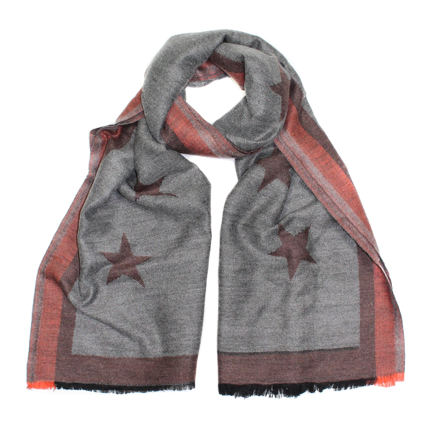 Reversible Star Woven Fashion Scarf