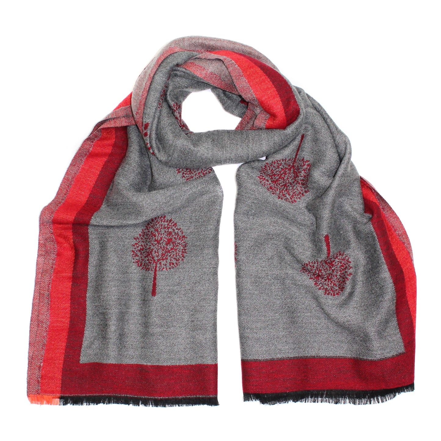 Reversible Tree Woven Fashion Scarf