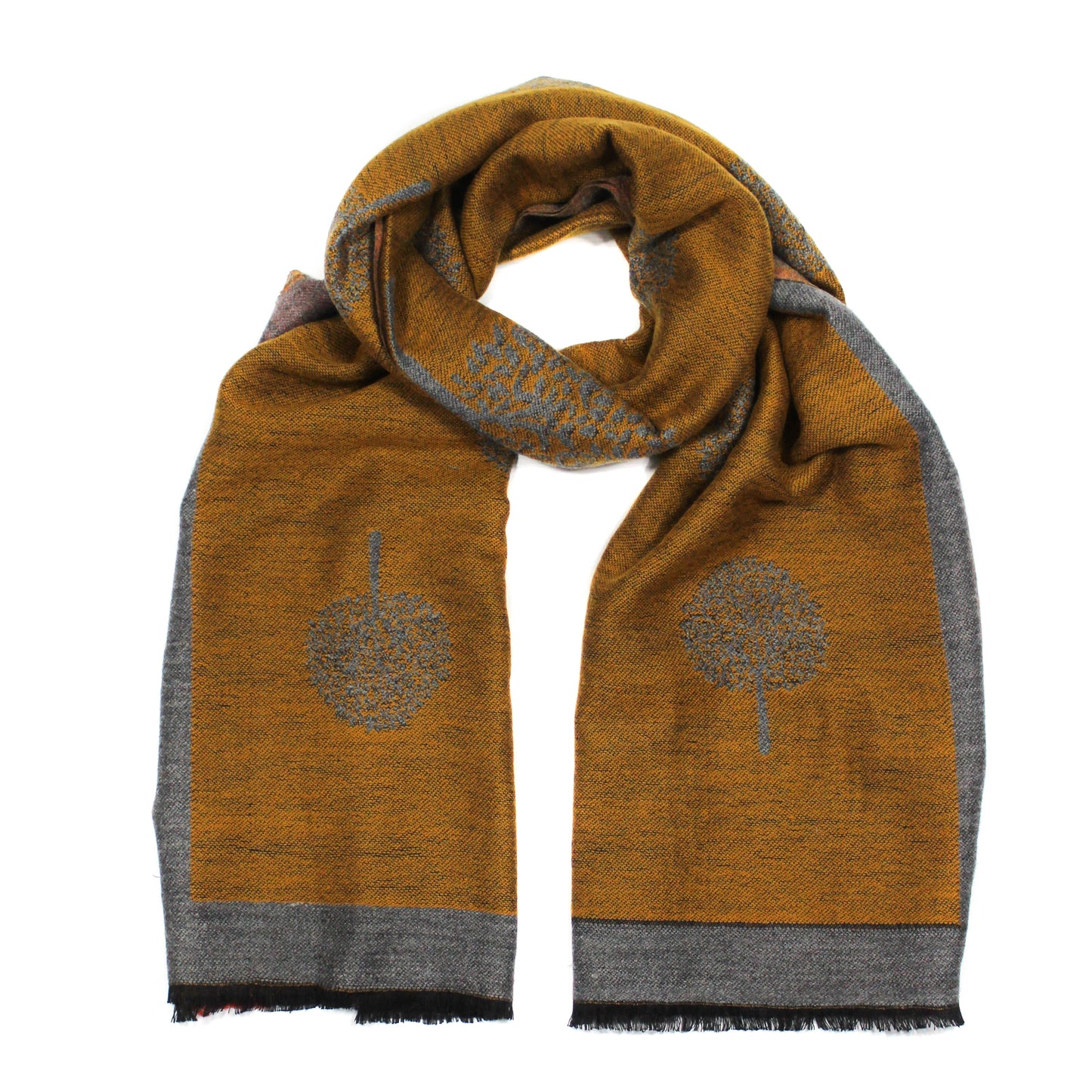 Reversible Tree Woven Fashion Scarf